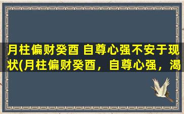 月柱偏财癸酉 自尊心强不安于现状(月柱偏财癸酉，自尊心强，渴望改变现状，SEO优化必备技巧！)